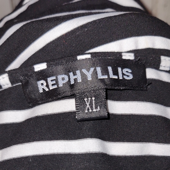 Rephyllis Black and White Striped Fitted Dress - Picture 3 of 3